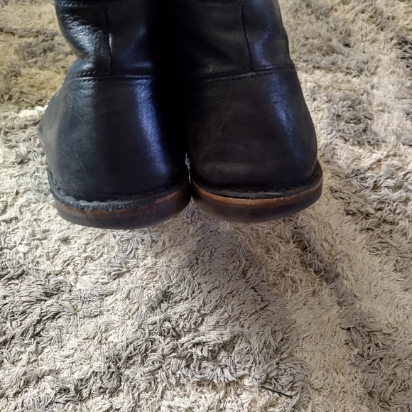 JOHN VARVATOS Brooklyn Lug Lace Mineral Black buttery soft Leather Boots sz 10 - Picture 6 of 8